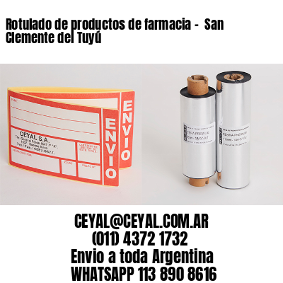 Rotulado de productos de farmacia –  San Clemente del Tuyú