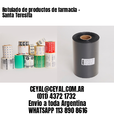 Rotulado de productos de farmacia –  Santa Teresita
