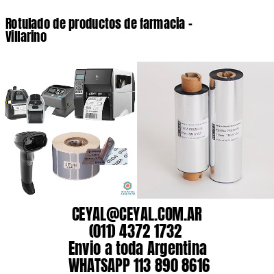 Rotulado de productos de farmacia –  Villarino