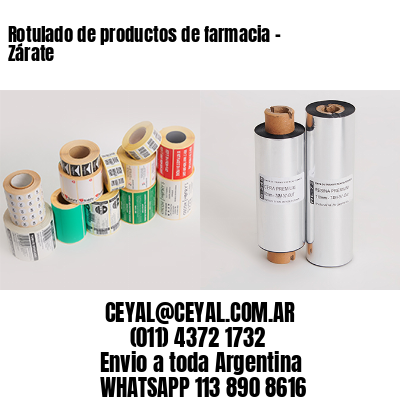 Rotulado de productos de farmacia –  Zárate