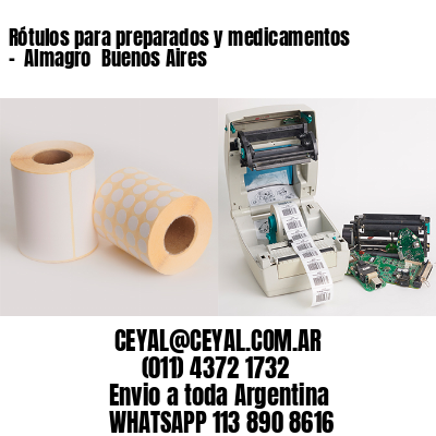Rótulos para preparados y medicamentos –  Almagro  Buenos Aires