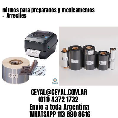 Rótulos para preparados y medicamentos –  Arrecifes