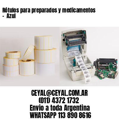 Rótulos para preparados y medicamentos –  Azul