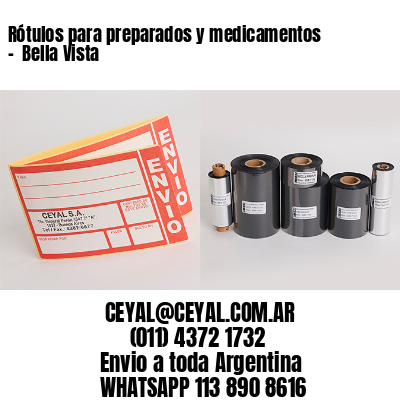 Rótulos para preparados y medicamentos –  Bella Vista
