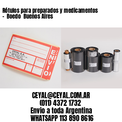 Rótulos para preparados y medicamentos –  Boedo  Buenos Aires