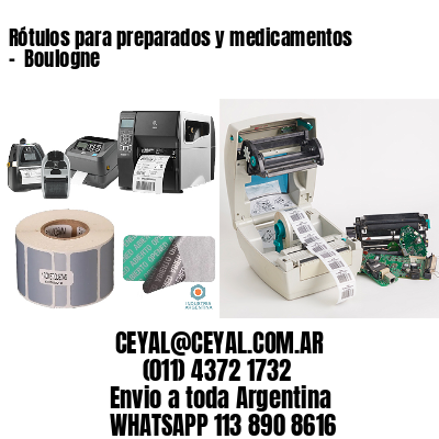 Rótulos para preparados y medicamentos –  Boulogne