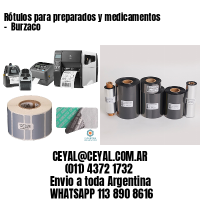 Rótulos para preparados y medicamentos –  Burzaco