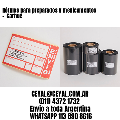 Rótulos para preparados y medicamentos –  Carhue