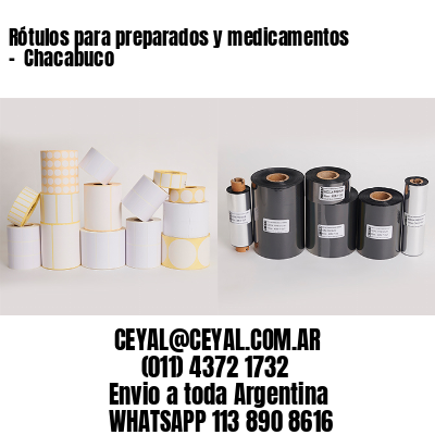 Rótulos para preparados y medicamentos –  Chacabuco