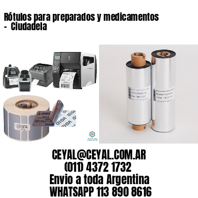 Rótulos para preparados y medicamentos –  Ciudadela