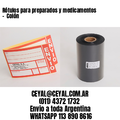 Rótulos para preparados y medicamentos –  Colón