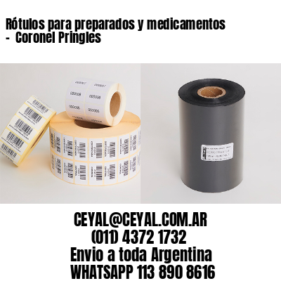 Rótulos para preparados y medicamentos –  Coronel Pringles