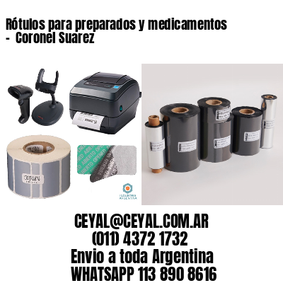 Rótulos para preparados y medicamentos –  Coronel Suarez
