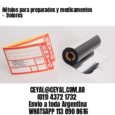 Rótulos para preparados y medicamentos –  Dolores
