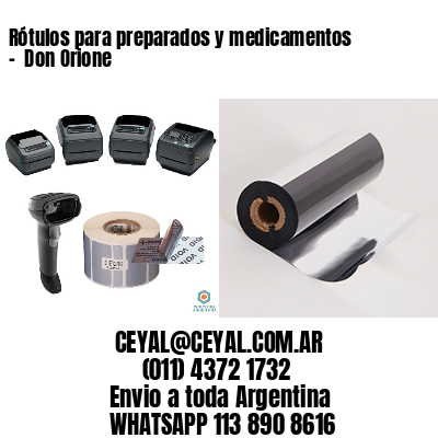 Rótulos para preparados y medicamentos –  Don Orione