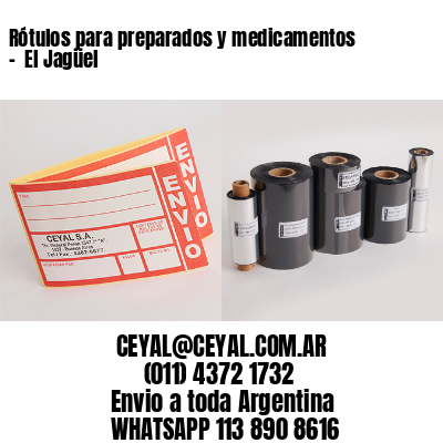 Rótulos para preparados y medicamentos –  El Jagüel