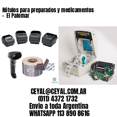 Rótulos para preparados y medicamentos –  El Palomar