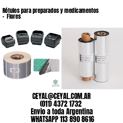 Rótulos para preparados y medicamentos –  Flores