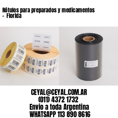 Rótulos para preparados y medicamentos –  Florida
