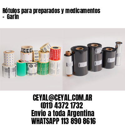 Rótulos para preparados y medicamentos –  Garín