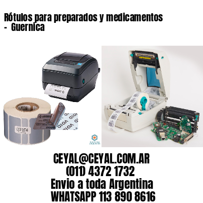 Rótulos para preparados y medicamentos –  Guernica
