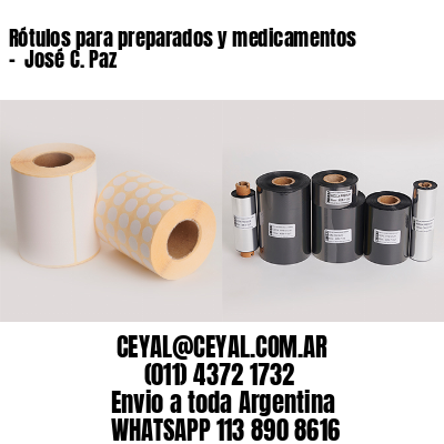 Rótulos para preparados y medicamentos –  José C. Paz