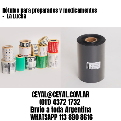Rótulos para preparados y medicamentos –  La Lucila