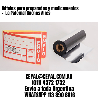 Rótulos para preparados y medicamentos –  La Paternal Buenos Aires