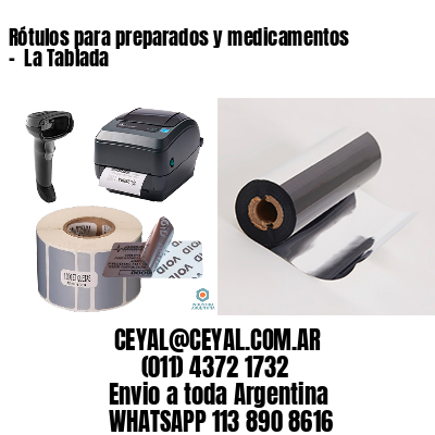 Rótulos para preparados y medicamentos –  La Tablada