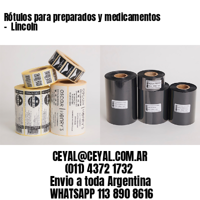 Rótulos para preparados y medicamentos –  Lincoln