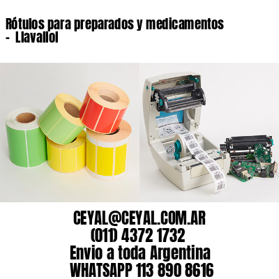 Rótulos para preparados y medicamentos –  Llavallol