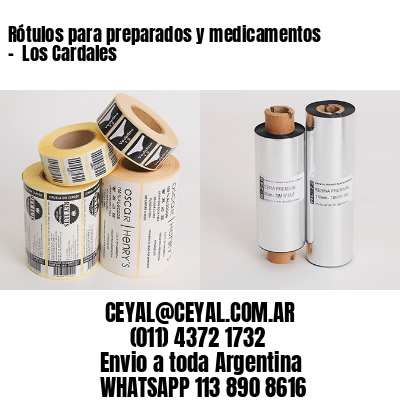 Rótulos para preparados y medicamentos –  Los Cardales