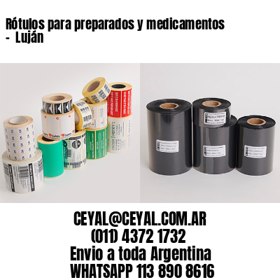 Rótulos para preparados y medicamentos –  Luján