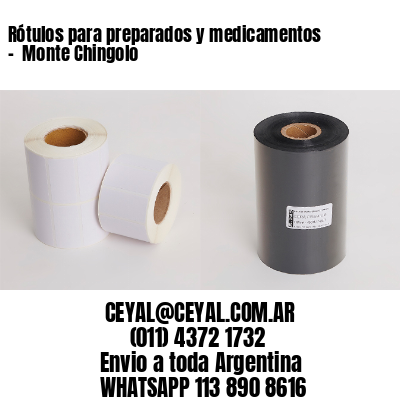 Rótulos para preparados y medicamentos –  Monte Chingolo