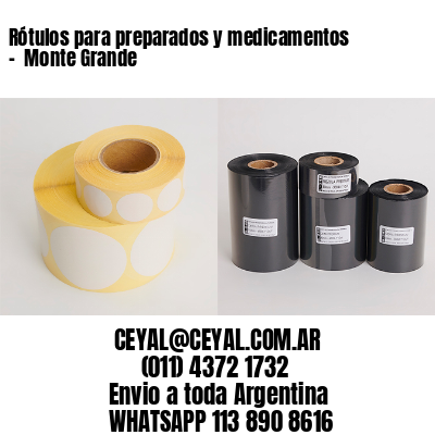 Rótulos para preparados y medicamentos –  Monte Grande