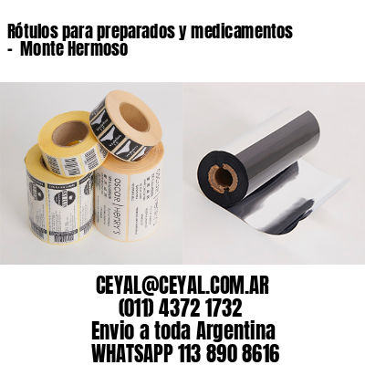 Rótulos para preparados y medicamentos –  Monte Hermoso