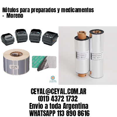 Rótulos para preparados y medicamentos –  Moreno
