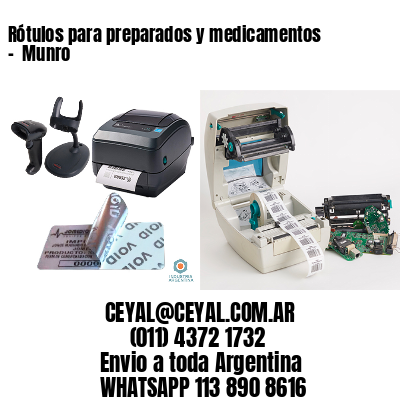 Rótulos para preparados y medicamentos –  Munro