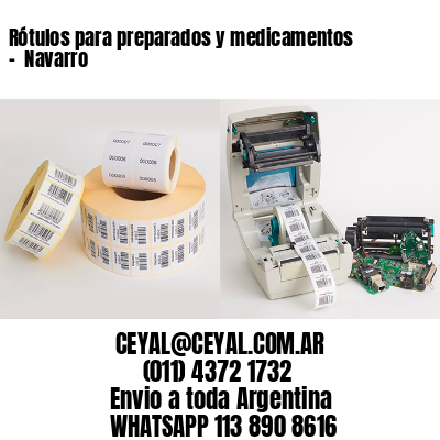 Rótulos para preparados y medicamentos –  Navarro