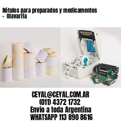 Rótulos para preparados y medicamentos –  Olavarría