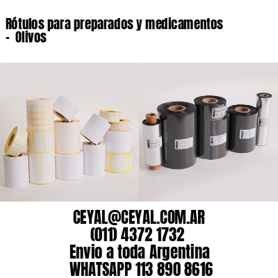 Rótulos para preparados y medicamentos –  Olivos
