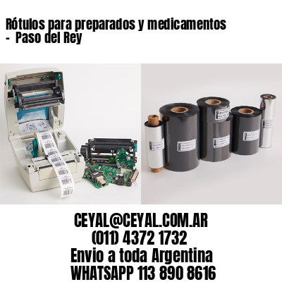 Rótulos para preparados y medicamentos –  Paso del Rey