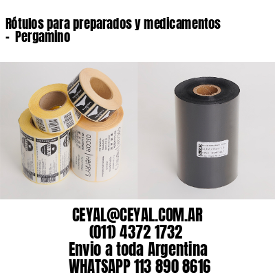 Rótulos para preparados y medicamentos –  Pergamino
