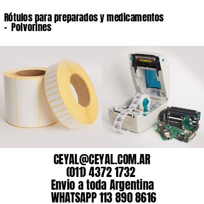 Rótulos para preparados y medicamentos –  Polvorines
