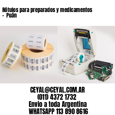 Rótulos para preparados y medicamentos –  Puán