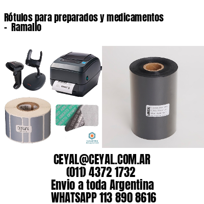 Rótulos para preparados y medicamentos –  Ramallo