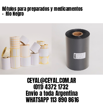 Rótulos para preparados y medicamentos –  Rio Negro