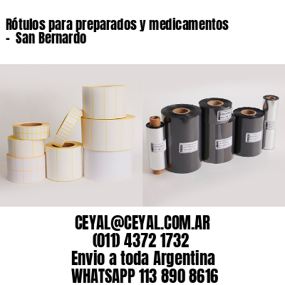 Rótulos para preparados y medicamentos –  San Bernardo