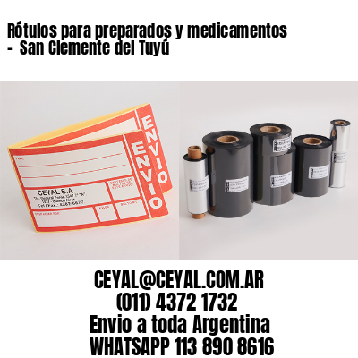 Rótulos para preparados y medicamentos –  San Clemente del Tuyú