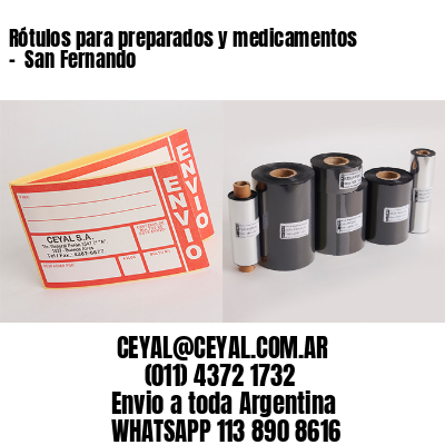 Rótulos para preparados y medicamentos –  San Fernando